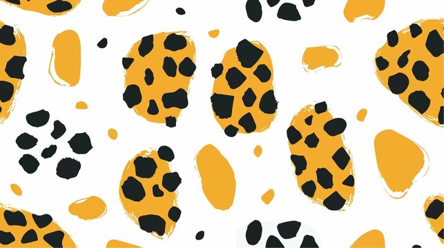 Abstract Hand Drawn Leopard Print Seamless Pattern for Design Projects
