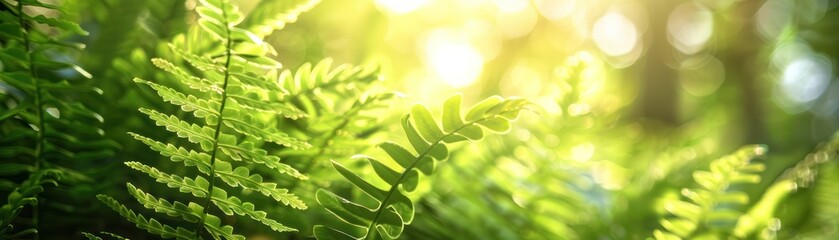 fern leaf leaves stem branch border frame nature green environment sunshine