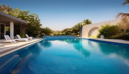 Obraz premium swimming pool in hotel