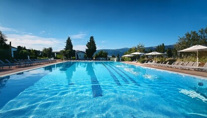 swimming pool in hotel