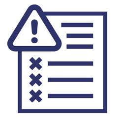 Obraz premium Error report icon on white