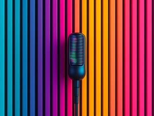 Vibrant Rainbow Microphone Visualizing Resonant Tones of Voice