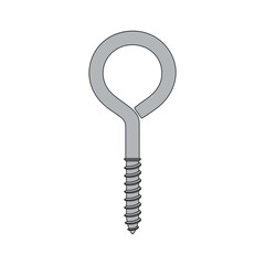 kids drawing vector illustration eye screw cartoon isolated