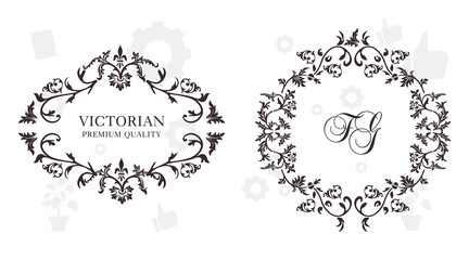 Set of botanical design elements. Frames, borders, wreaths, leaves, herbs, flowers, bouquets. Modern wedding style. Vector isolated illustration.