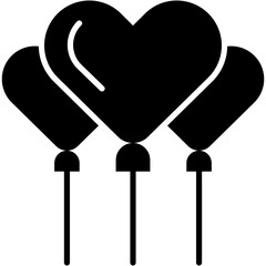 balloons, party, heart balloon, valentine day, love Icon
