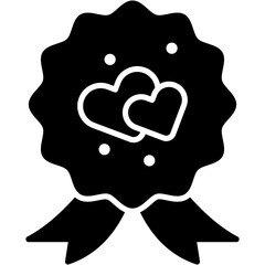 badge, heart, love, charity, romance Icon