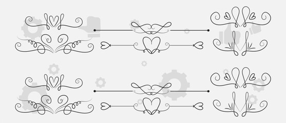 Set of hand drawn vector line border. Lines, borders, underline pencil strokes, drawing dividers. Doodle design. Geometric vintage fashion collection.