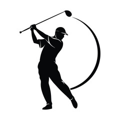 golf player silhouette