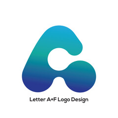 Letter A+F creative logo design icon