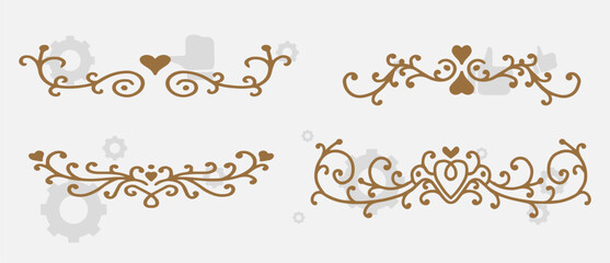 Set of wreath, flowers, leaf branches in hand drawn pattern. Foliage line art design for wedding, card, invitation, greeting, logo.