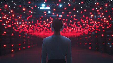 Hacker are planning to hack and attack networks and cyber security systems. Smart Innovation city with connection future wireless digital city and social media networking over the cityscape.