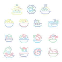 food icons set