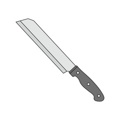 kids drawing vector illustration fruit knife cartoon isolated