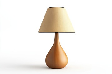 A contemporary zen style table lamp with a minimalist design isolated with paths