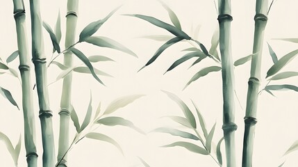 Naklejka premium Serene Bamboo Forest Landscape