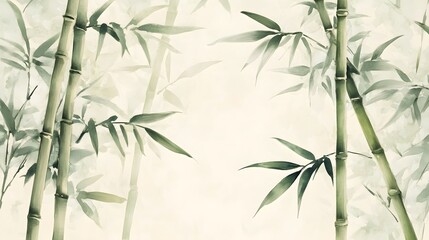 Obraz premium Serene Bamboo Forest Landscape