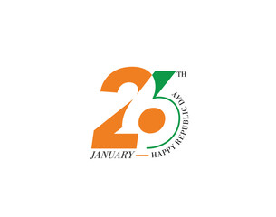 26 January Indian Republic day concept. Vector Illustration.