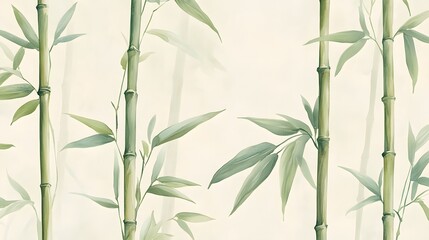 Naklejka premium Serene Bamboo Forest Landscape