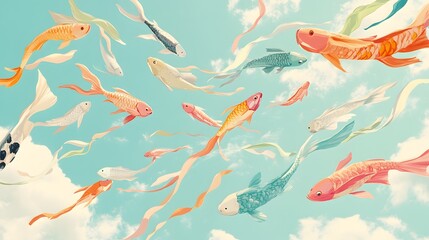 Vibrant Koi Fish Pond Serenity