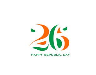 26 January Indian Republic day concept. Vector Illustration.
