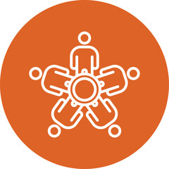 Business Incubator line circle icon