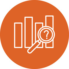 Financial Forecast line circle icon