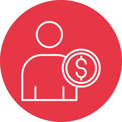 Investor Pitch line circle icon