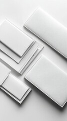 Sleek White Leather Accessories: Minimalist and Modern Design for Business Professionals