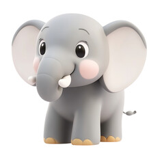 Fototapeta premium Cute elephant icons, Clipart Style, isolated on transparent background