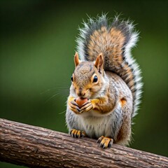 Obraz premium squirrel eating nut