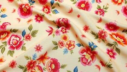Fototapeta premium fabric with delicate floral pattern