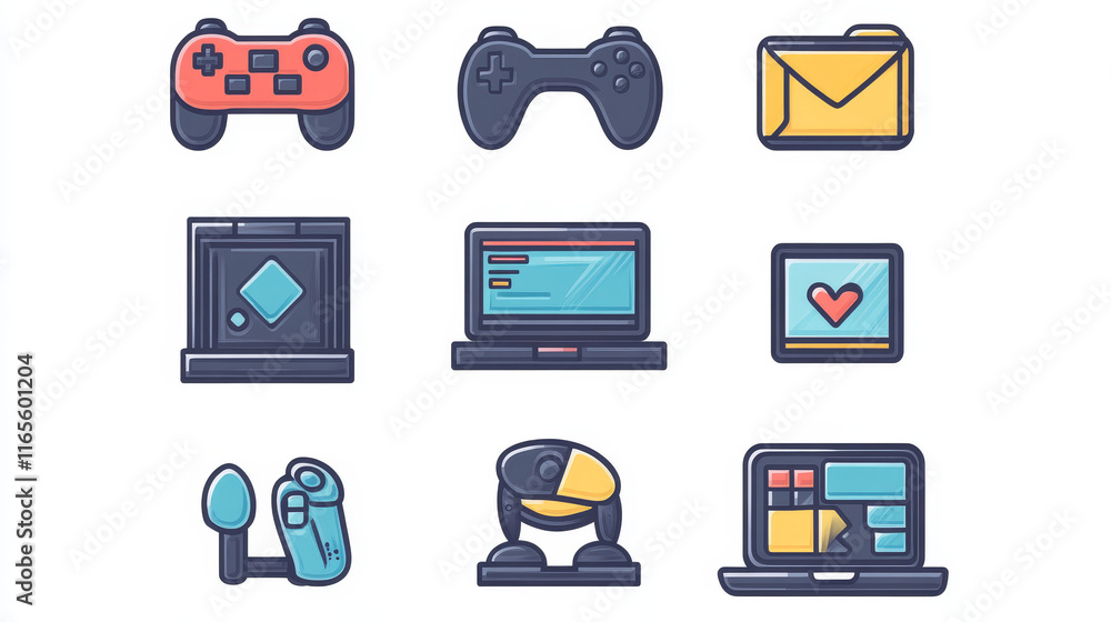Poster web development, it specialist career or job vacancy vector icons for internet technology. web devel