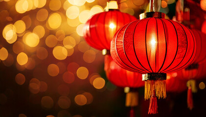 Chinese red lantern for lunar new year celebration