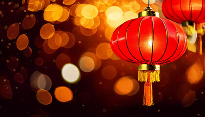 Chinese red lantern for lunar new year celebration