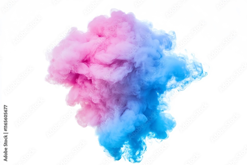 Poster colorful abstract fluid explosion of paint swirls and fractal patterns