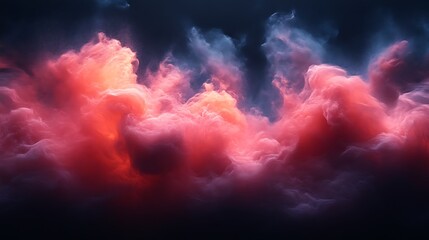 Abstract Pink and Blue Nebula Cloudscape
