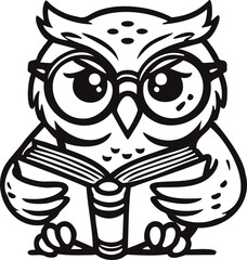 Book Reading Owl