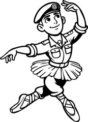 Dancing Soldier Illustration