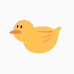 a animals yellow duck cute design element vector