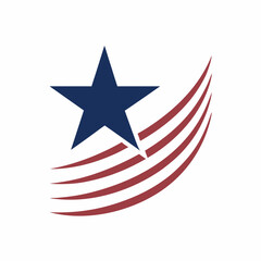 Star and Stripes Vector Design.