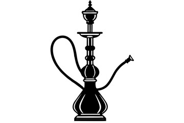 Naklejka premium Hookah isolated vector silhouette illustration