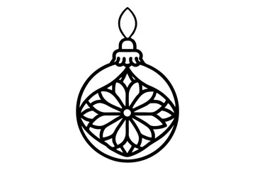 Fototapeta premium Christmas ornament earring isolated