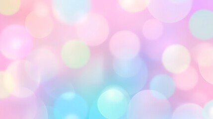 Fototapeta premium Pastel Bokeh Background Soft Light Circles