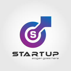 Techno logo blended with initial letter S