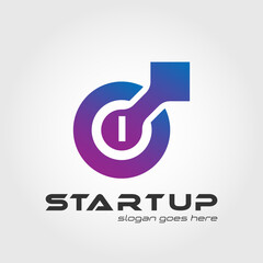 Techno logo blended with initial letter I