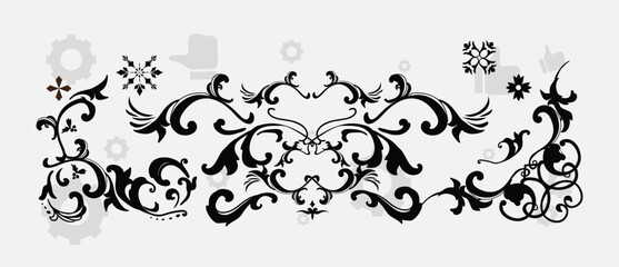 Hand drawn line, border, frame vector design element set. Template for invitation or greeting card.