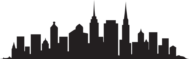 Obraz premium silhouettes of Us City