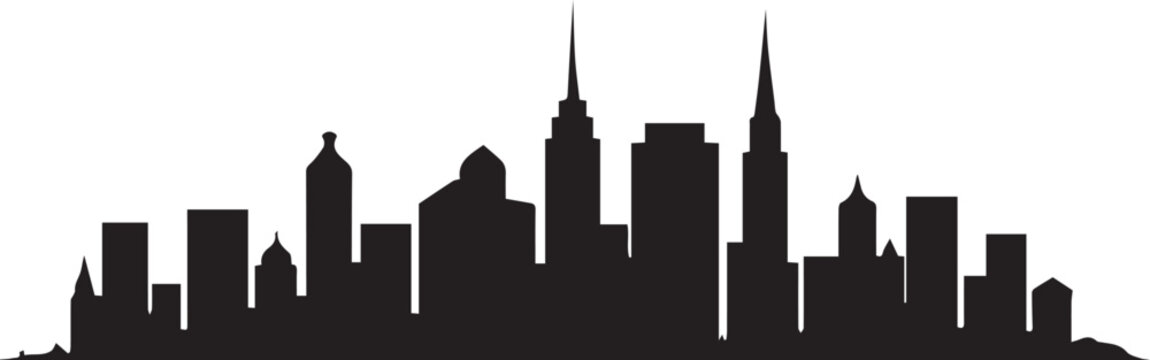 silhouettes of Us City