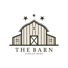 Country Farmhouse or Farm Barn Logo Template.