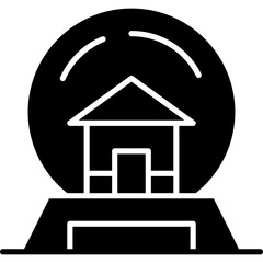 Christmas, house, snow, winter, ball Icon